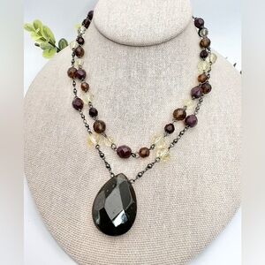 BEADED LAYERED NECKLACE